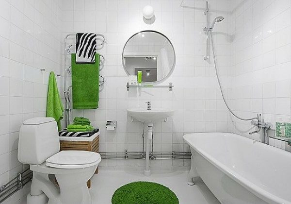 badezimmerdekorationbäderideenweißundgrün  weiße badewanne 