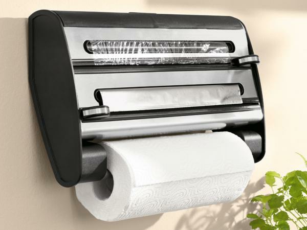 CoquitoBeauty Küchenrollenhalter Aus Bambus - 3-in-1 Wandorganizer