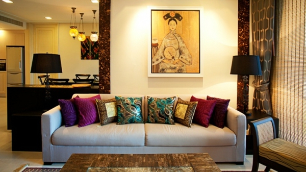 orientalische-dekoration-für-wohnzimmer-bild-an-der-wand