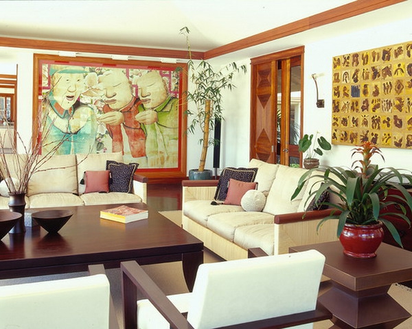 orientalische-dekoration-für-wohnzimmer-weiße-möbel