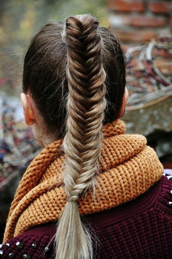 Lange Haare Zopf Frisur : Locker Geflochtener Bauernzopf, Elegant Gestylt
