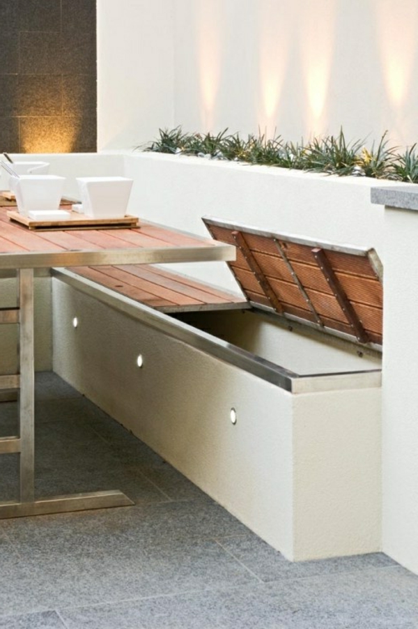 gartenbank mit tisch wei%C3%9F und ultramodern