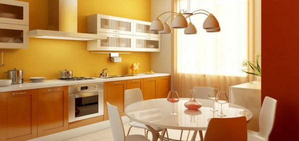 moderne-gelbe-küchen-wandfarbe-segr-schön