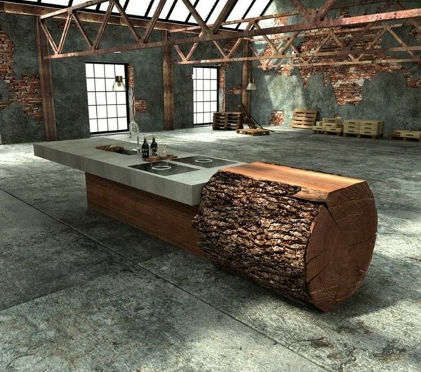 Baumstamm Tisch - super originelle Designs!