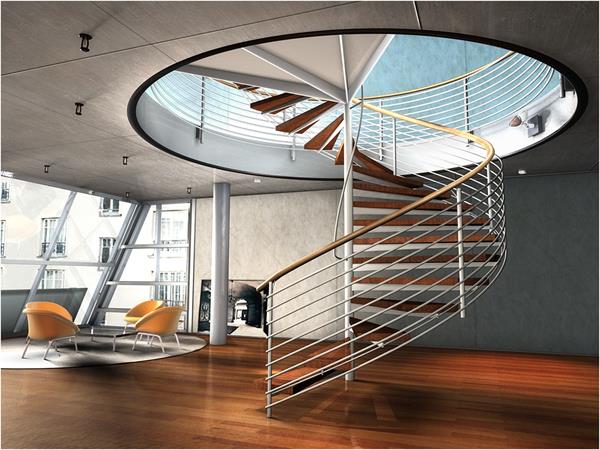 -Spindeltreppe-im-Hause-haben-modernes-Design