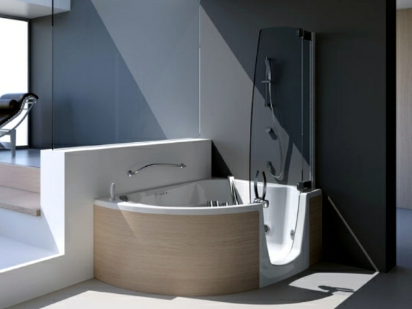badewannen-mit-duschzone-badezimmer-mit-wänden-in-grauer-farbe