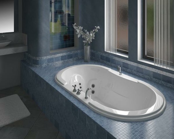 kleine-eingebaute-badewanne-grau-und-weiß-kombinieren