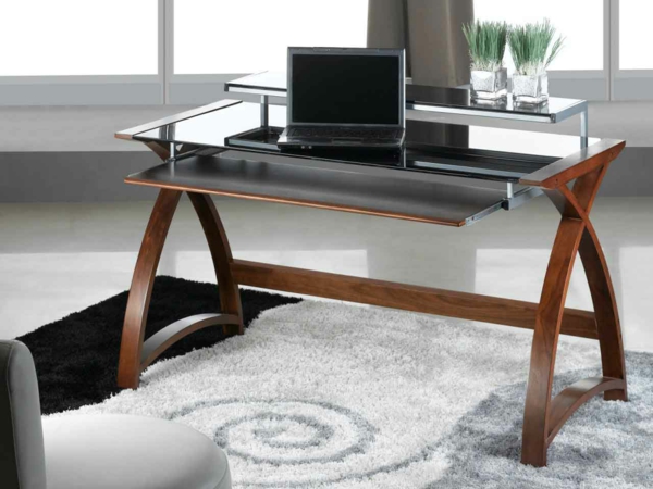 Schreibtisch-Holz-modernes-Design-