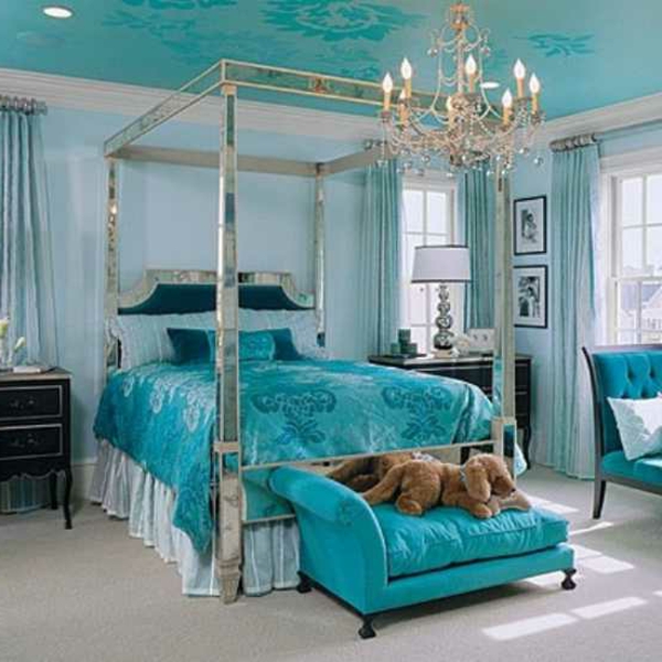 coole-schlafzimmer-deko-interessantes-blaues-interieur