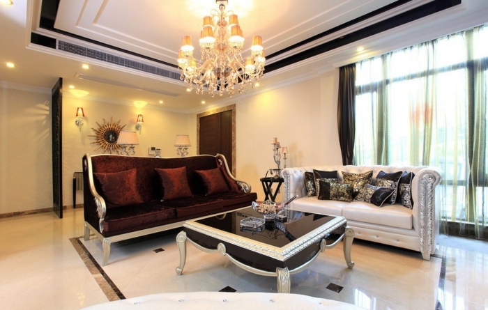 luxus-wohnzimmer-attraktiver-kronleuchter