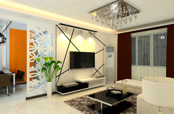 luxus-wohnzimmer-attraktives-interieur-fernseher-an-der-wand