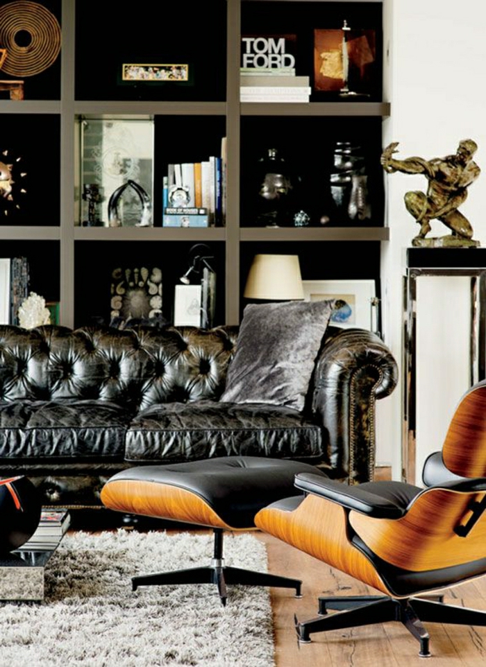 männliches-Design-Chesterfield-Sofa-Eames-Lounge-Chair