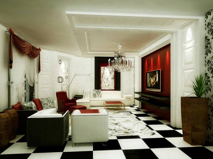 retro-wohnzimmer-boden-in-weiß-und-schwarz