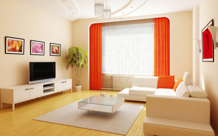 dekoration-im-wohnzimmer-orange-akzenten