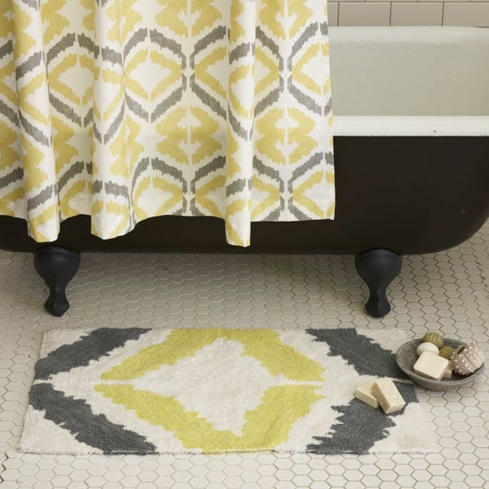 badezimmer-teppich-gelb-grau