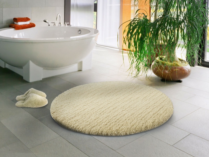 badezimmer- teppich-oval