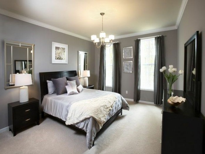 wandfarbe-grau-modernes-und-attraktives-schlafzimmer-gestalten