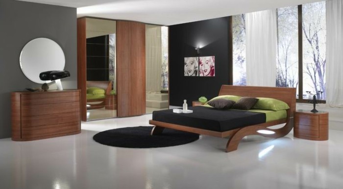wandgestaltung-mit-farbe-modernes-schlafzimmer-in-grau-und-braun