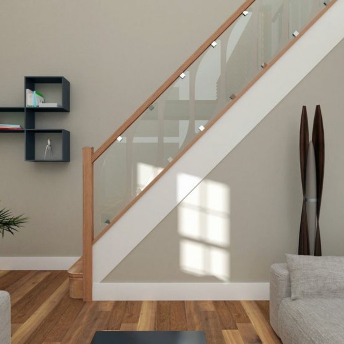 Glasgeländer-Treppe-modernes-haus-design