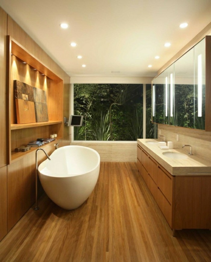 Waschtisch-Unterschrank-holz-und-ovale-badewanne