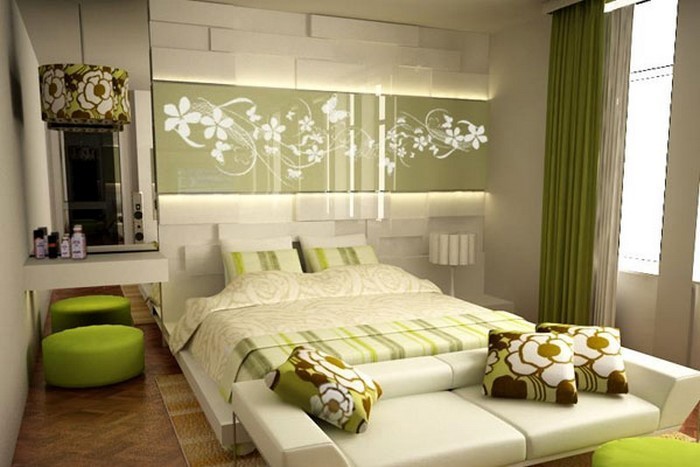 Farben-fürs-Schlafzimmer-Grün-Ein-kreatives-Interieur