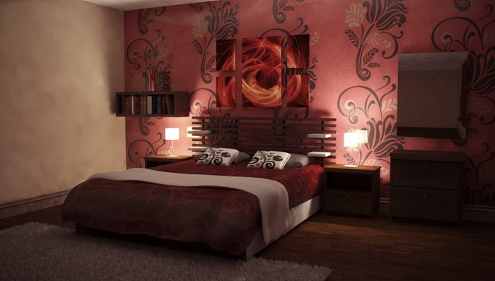 Rotes-Schlafzimmer-Design-Eine-coole-Gestaltung
