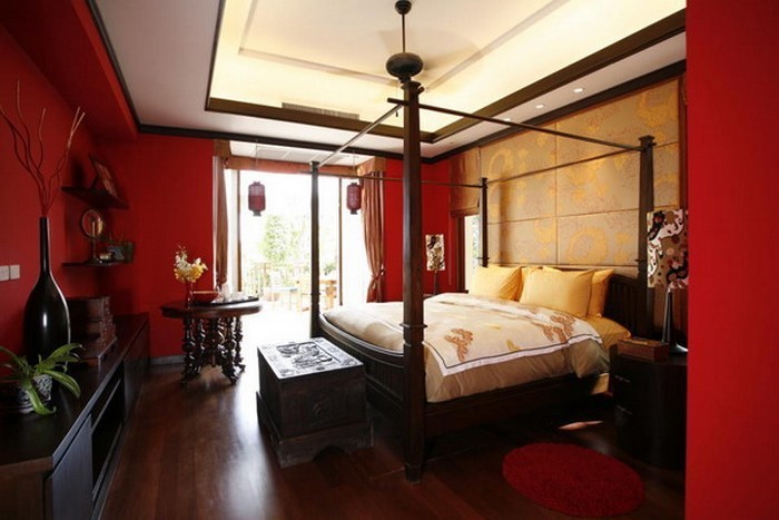 Rotes-Schlafzimmer-Design-Eine-moderne-Gestaltung
