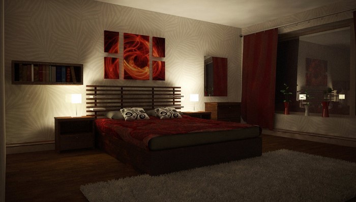 Rotes-Schlafzimmer-Design-Eine-tolle-Dekoration