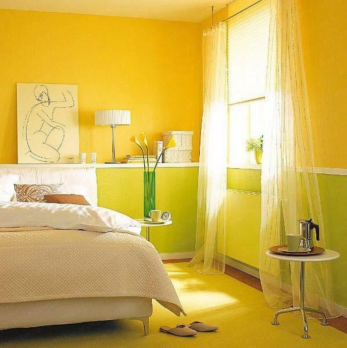 Schlafzimmer-farblich-gestalten-mit-Gelb-Eine-kreative-Deko