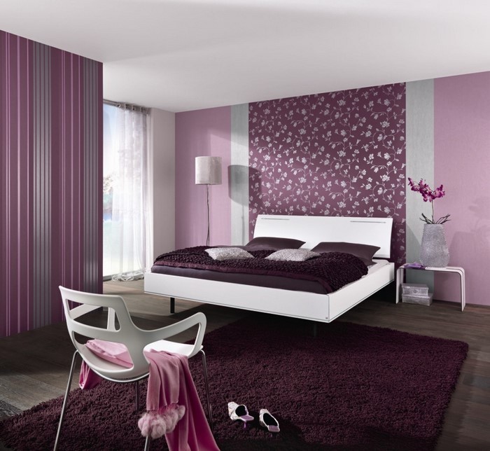 Schlafzimmer-lila-Ein-cooles-Design