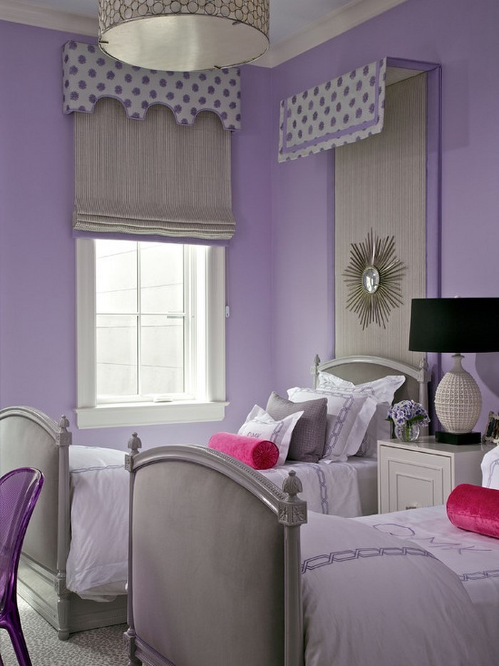 Schlafzimmer-lila-Eine-moderne-Dekoration
