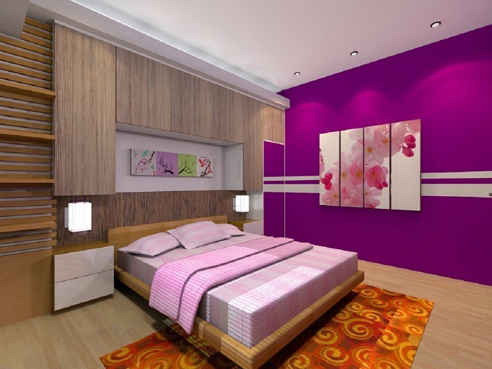 Schlafzimmer-lila-Eine-wunderschöne-Gestaltung