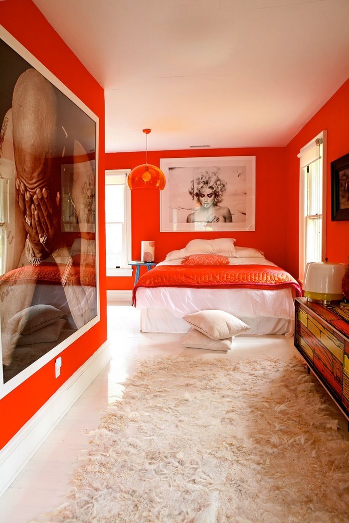 Schlafzimmer-orange-Ein-cooles-Design