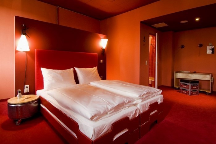 Schlafzimmer-orange-Ein-modernes-Design