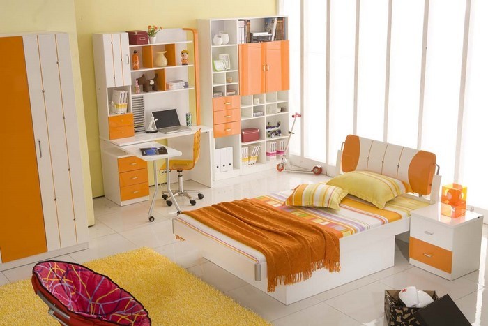 Schlafzimmer-orange-Ein-super-Design