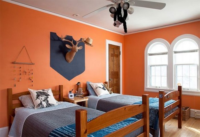 Schlafzimmer-orange-Ein-super-Interieur