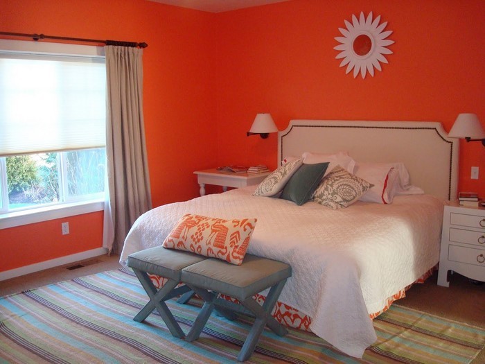 Schlafzimmer-orange-Eine-moderne-Gestaltung