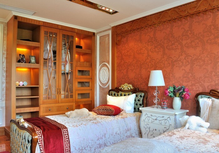 Schlafzimmer-orange-Eine-wunderschöne-Ausstattung