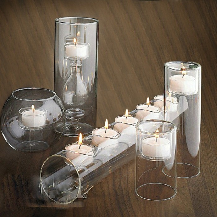 Tischdeko-Ideen-Kerzenständer-aus-Glas