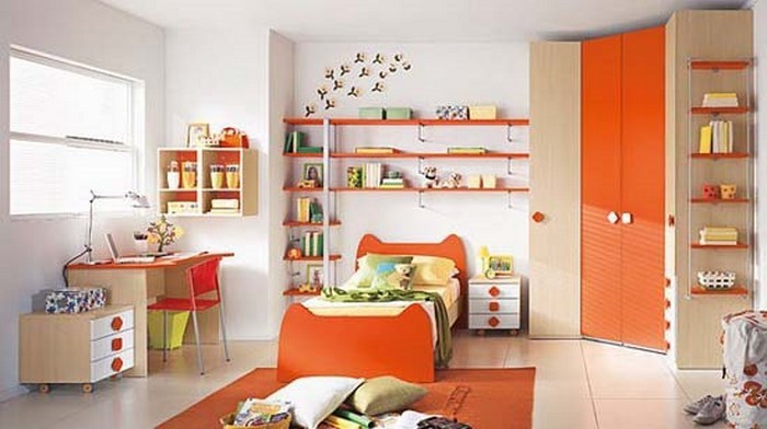 kinderzimmer-orange-ein-auffaelliges-design