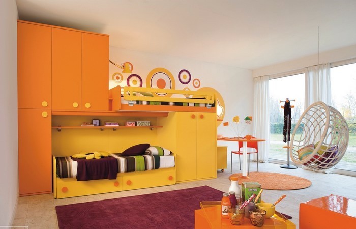 kinderzimmer-orange-ein-modernes-interieur
