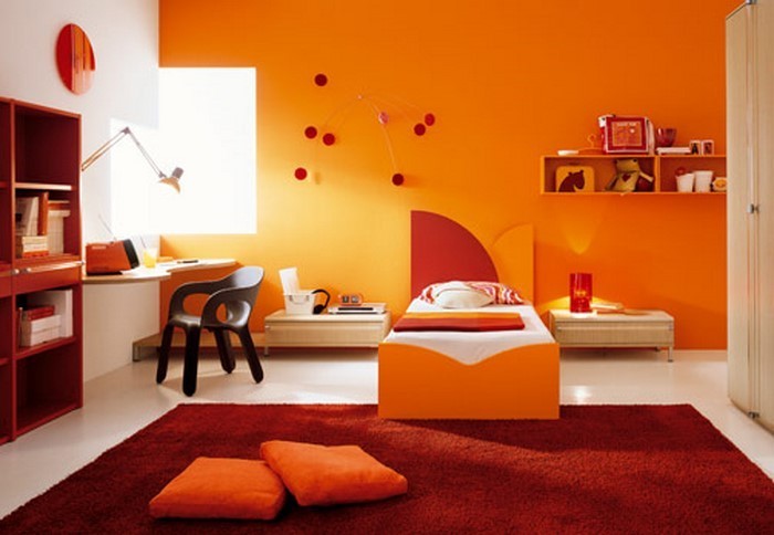kinderzimmer-orange-eine-verblueffende-dekoration