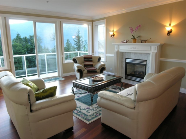 schöne terrasse und luxus möbelstücke für ein modernes wohnzimmer design