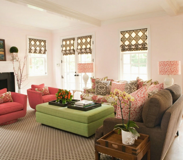 wohnzimmer designer ideen - schönes couch mit bunten dekokissen