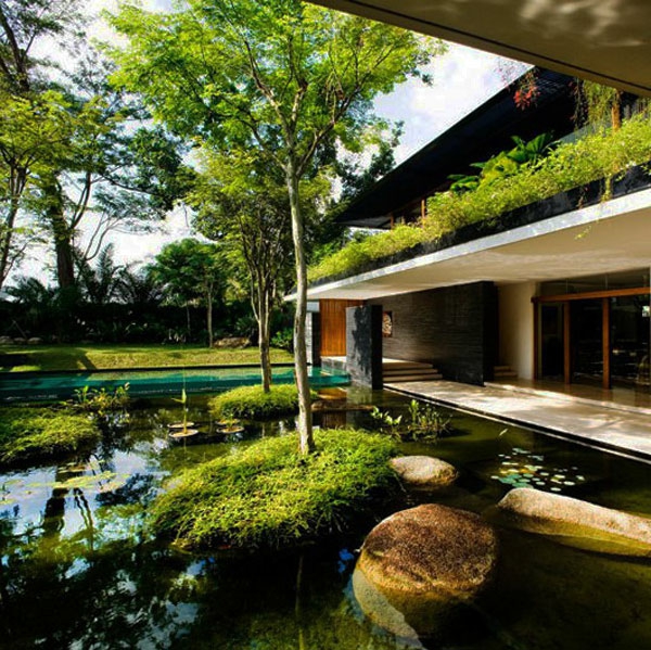 große grüne flächen für einen super modernen herrenhaus garten