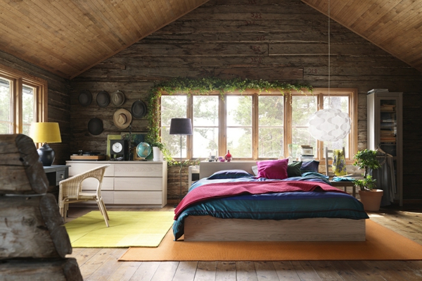 schlafzimmer mit grünen deko-pflanzen ausstatten