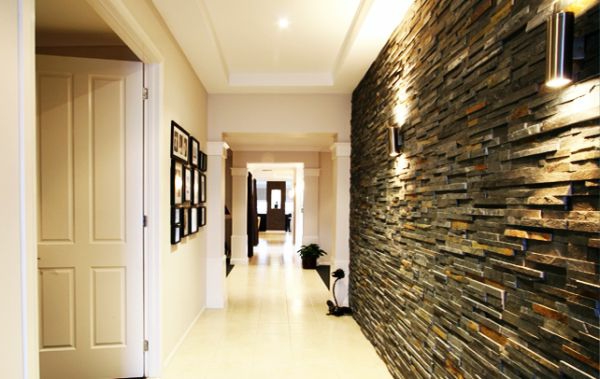 Schöne Wand aus Stein im luxus Hausflur-innovative Wandgestaltung