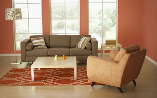 einrichtung und farbgestaltung im wohnzimmer - moderne möbel