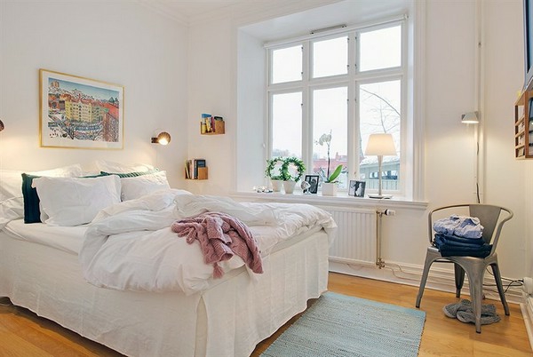 Schlafzimmer-gestalten-im-skandinavischen-Stil-schlichte-Möbel