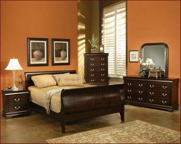 moderne-wandfarbe-fürs-schlafzimmer mit warmen farbnuancen